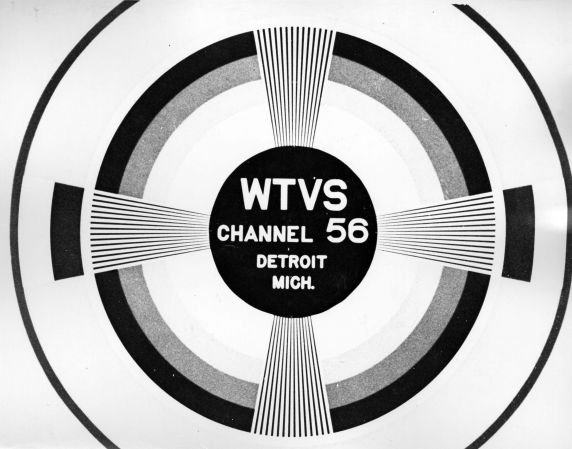 (11469) University Television, WTVS-TV, Channel 56, Test Pattern, Detroit, Michigan, 1950s