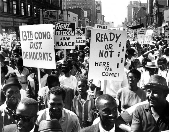 (25333) Civil Rights, Demonstrations, "March to Freedom," Detroit, 1963