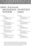 (27791) The Miles Poetry Committee Collection; Poetry Week Schedule, Detroit, Michigan, 1964
