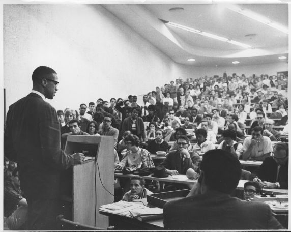 (27991) Nation of Islam, Malcolm X, Meetings, Wayne State, 1963