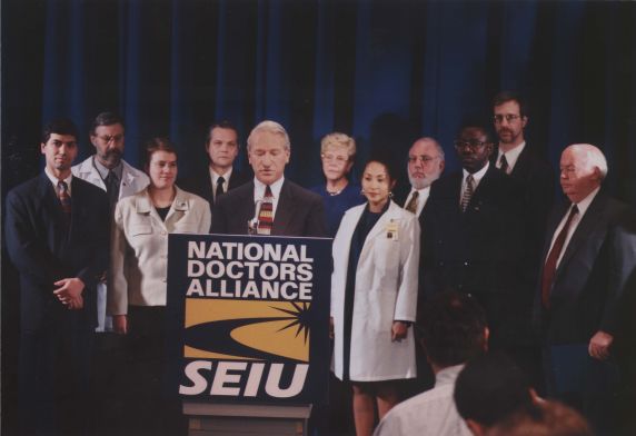 (32454) SEIU doctors' council press conference, Washington DC, 1999