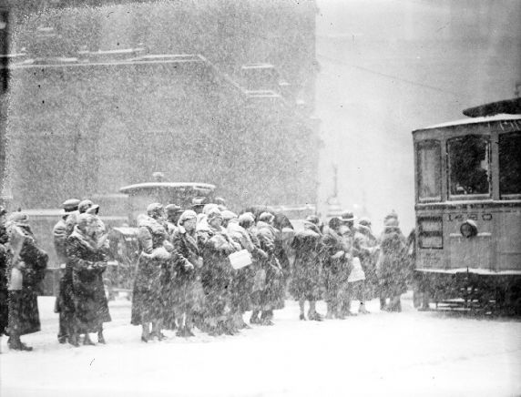 Winter Scenes, Downtown Detroit, 1932