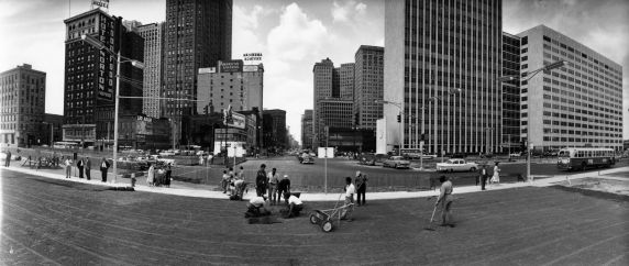 (10006) Districts, Civic Center, Hart Plaza, Detroit, Michigan, 1957