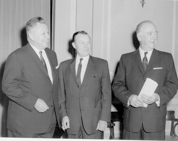 (12304) President John Fewkes, Chicago Teachers Union, Local 1, AFT; President Walter Reuther, UAW;  President Lee, CFL
