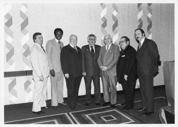 (12389) AFSCME, CSEA leaders at merger, 1978