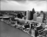 (1733) Skyline, Detroit, Riverfront, Upriver, 1965