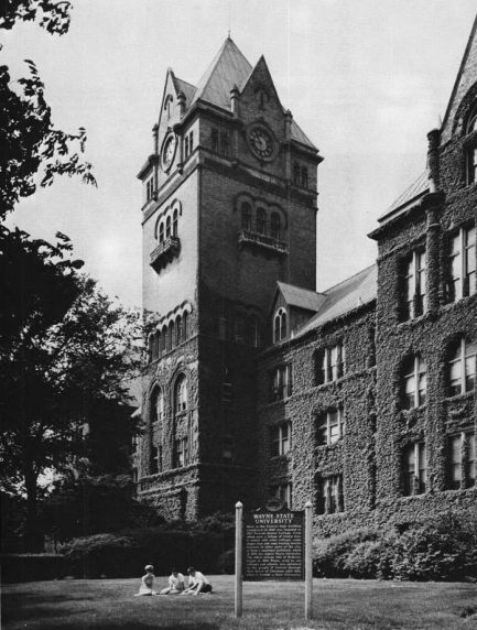 (26192) Old Main, historical marker, Detroit, Michigan