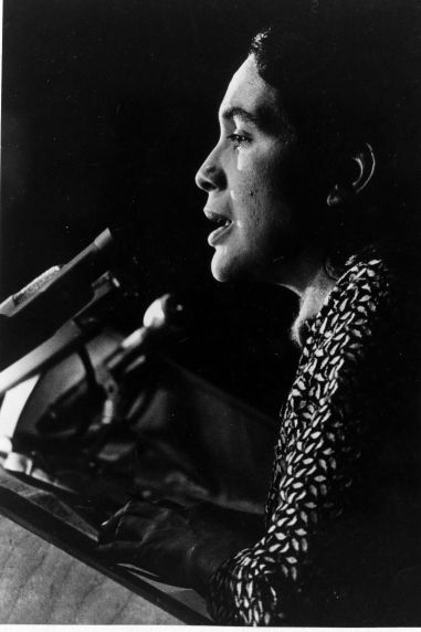 (202) Dolores Huerta, Speaking, c. 1970s