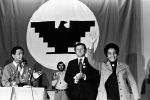 (220) Cesar Chavez, Senator Edward (Ted) Kennedy, and Coretta Scott King
