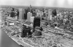 (2366) Buildings, Renaissance Center, Construction, Detroit, 1975