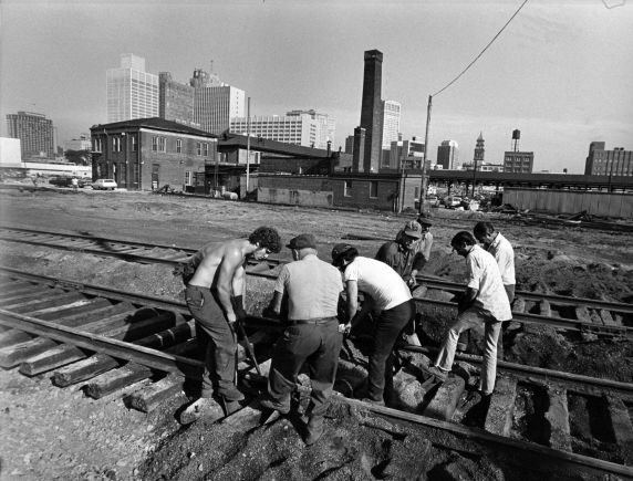 (2446) Buildings, Transportation, Trains, Grand Trunk Railroad Station, Detroit, 1973