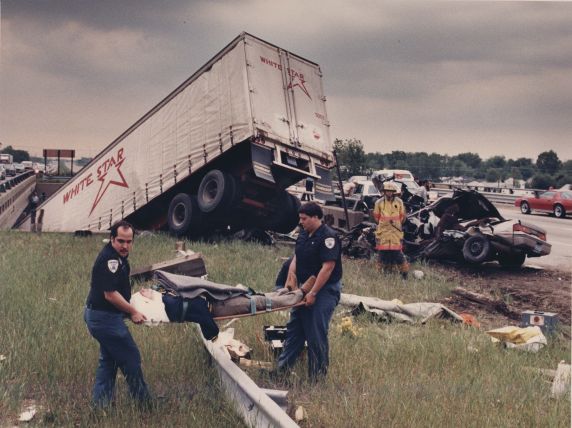 (2786) Municipal/State/Federal Employees, Detroit Fire Department, Car Accidents, 1980s