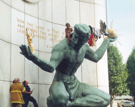 (28078) Demonstrations, "Spirit of Detroit," 2001