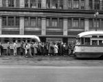(2844) Streetcars, Woodward Ave, Detroit, Michigan, 1956