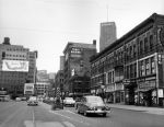 (2846) Streetcars, Gratiot Ave, Broadway Ave, Detroit, Michigan 1956