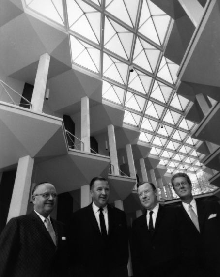 (28584) Walter Reuther, Louis Miriani, Henry Ford II, Marshall Fredericks, 1960s