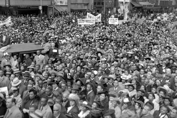 (28632) Sojourner Truth Housing Project, Rally, Cadillac Square, 1942