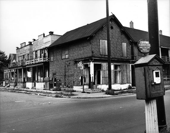 (2870) Slums, Streets, St. Aubin, Detroit, Michigan, 1965
