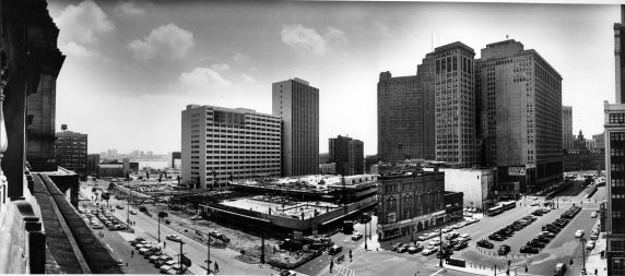 (2900) Skyline, Detroit, Land View, Downtown, 1958