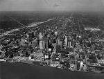 (2905) Skyline, Detroit, Riverfront, Central, 1955