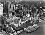 (2919) Skyline, Detroit, Riverfront, Downriver View, 1950