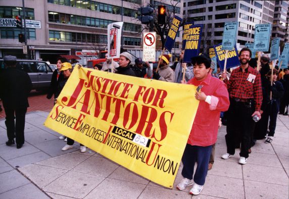 (29223) Local 82, Justice for Janitors Demonstration, Washington, D.C., 1985