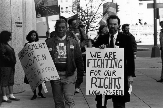 (29227) Justice for Janitors Sexual Harassment Picket, Local 525, Washington, D.C., 1988