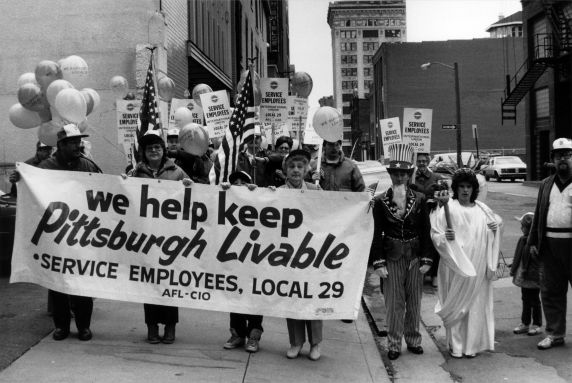 (29250) Local 29 Members Demonstrate, Pittburgh Lockout, Pittsburgh, Pennsylvania, 1985