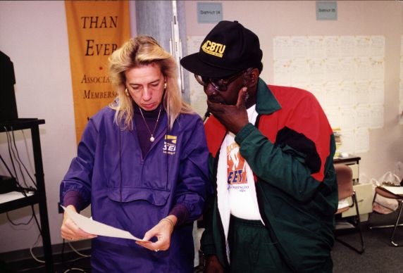 (29319) Anna Burger at the Local 500 Precinct Walk, Montgomery County, Maryland, 1998