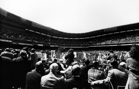 (29324) Crowd, Rally for Jobs Now, Robert F. Kennedy Stadium, Washington, D.C., 1975