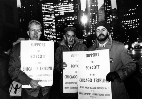 (29405) "Support the Boycott," Joint Council 1, Chicago Tribune Boycott, Chicago, Illinois, 1985