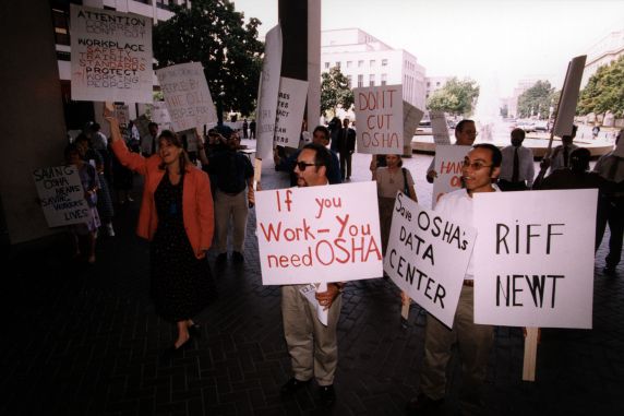 (29466) "If You Work - You Need OSHA," American Federation of Govenment Employees, Demonstration, Washington, D.C., 1995