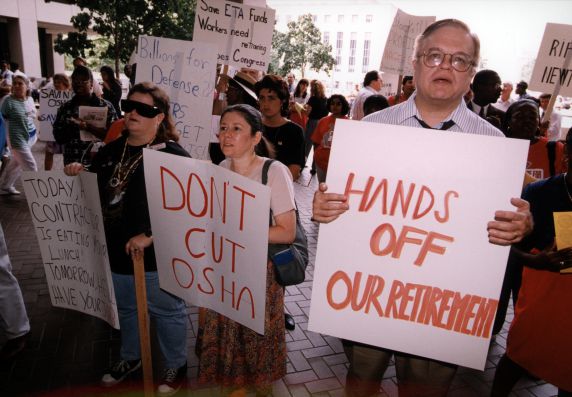 (29467) "Hands Off Our Retirement," American Federation of Govenment Employees, Demonstration, Washington, D.C., 1995 
