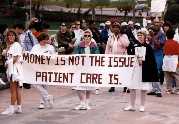 (29475) "Money is not the Issue, Patient Care Is" Nurse March Washington D.C. 1996