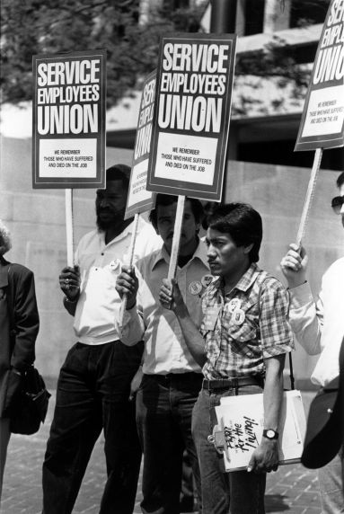 (29496) Demonstrators, Workers' Memorial Day, 1989