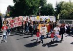 (29792) Demonstrators, Justice for Janitors Rally and Latino Immigration Rights, Washington, D.C., 1996