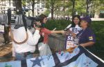 (29805) Demonstrators and the Press, Immigration Rights Rally, Washington, D.C., 2002