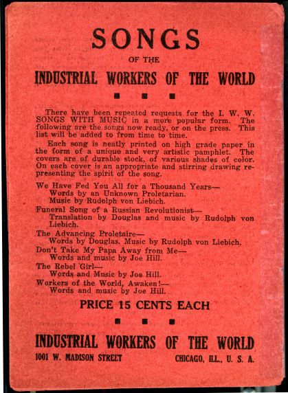 (30195) Industrial Workers of the World, Song Book, 1915