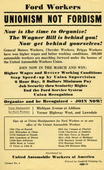 (30587) UAW Organizing, Flyer, Battle of the Overpass, 1937