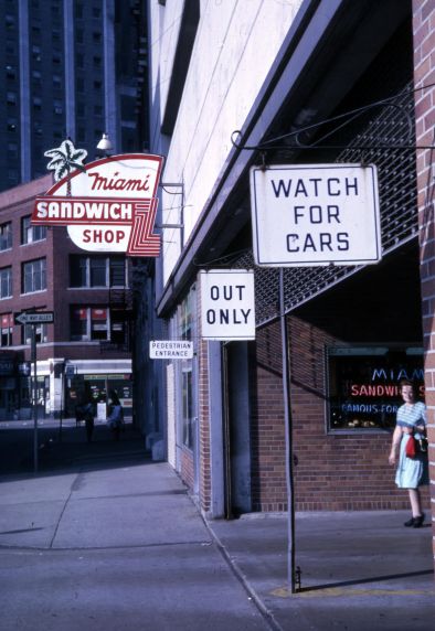 (30679) Streetscapes, Miami Sandwich Shop, Downtown Detroit, 1965