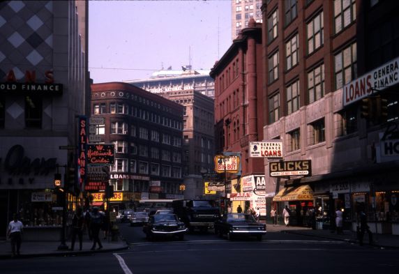 (30687)  Streetscapes, Businesses, Downtown, Detroit, 1966