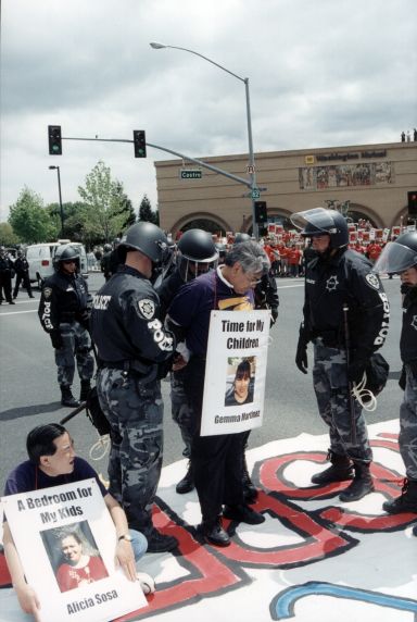 (30777) Eliseo Medina Arrest, Justice for Janitors Demonstration, San Jose, CA, 2000
