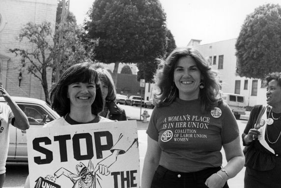 (30868) Jackie Ruff and Dorine Levasseur, CLUW Convention, California, 1982