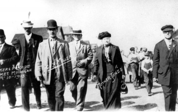 (30874) Copper Country Strike, Demonstrations, Mother Jones, Calumet, Michigan, 1913