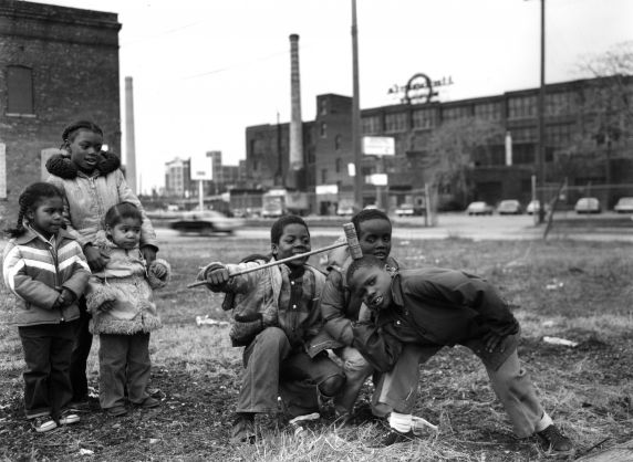 (31832) Poletown, Land Clearances, Children, Detroit, 1981