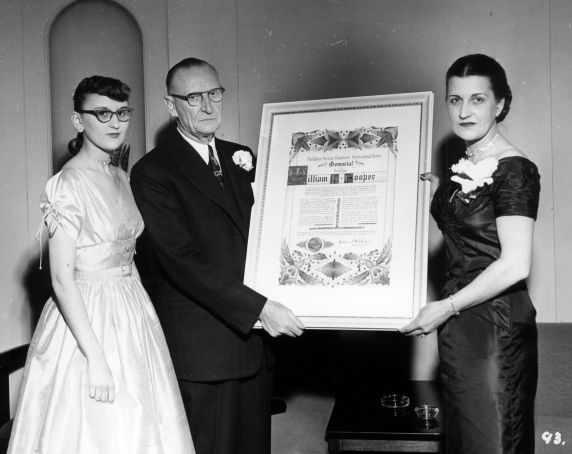 (31850) SEIU President William McFetridge, William Cooper Memorial Certificate, 1955
