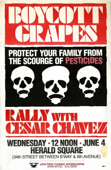 (31873) Posters & Graphics, Boycotts, Pesticides, New York, 1976