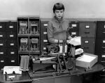 (31883) Female SEIU Member Operating an Addressograph, 1956