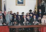 (32446) Maryland needlestick bill signing, Annapolis, 1999
