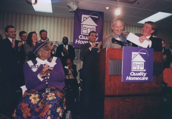 (32457) Homecare workers election and press conference, Los Angeles, 1999